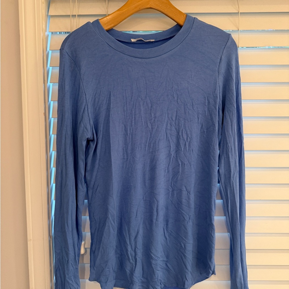 TALULAH essential ribbed long sleeve - SKY